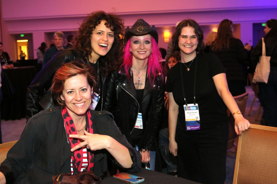 attendees hang at a private event at the namm show