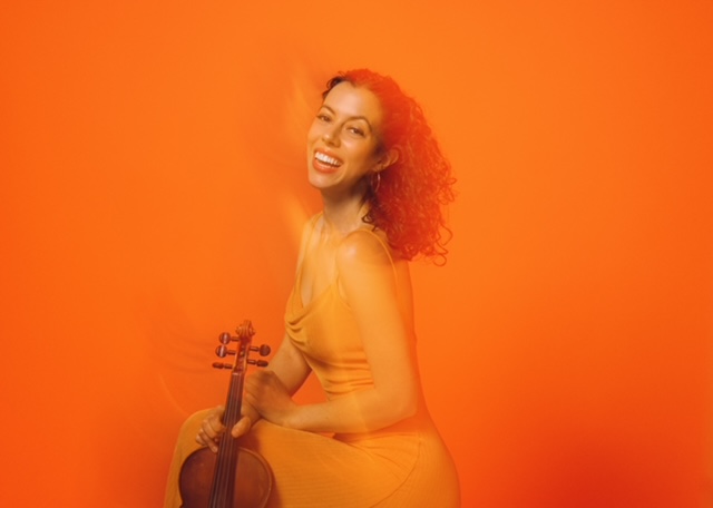 folk artist and Ladino singer Lily Henley with fiddle